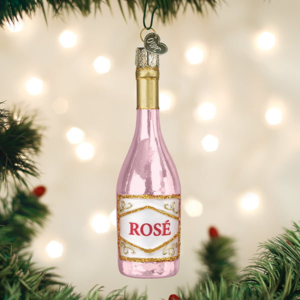 Rose Wine Ornament Old World Christmas