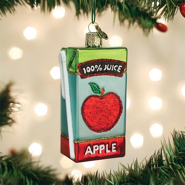 Apple Juice Box Ornament Old World Christmas