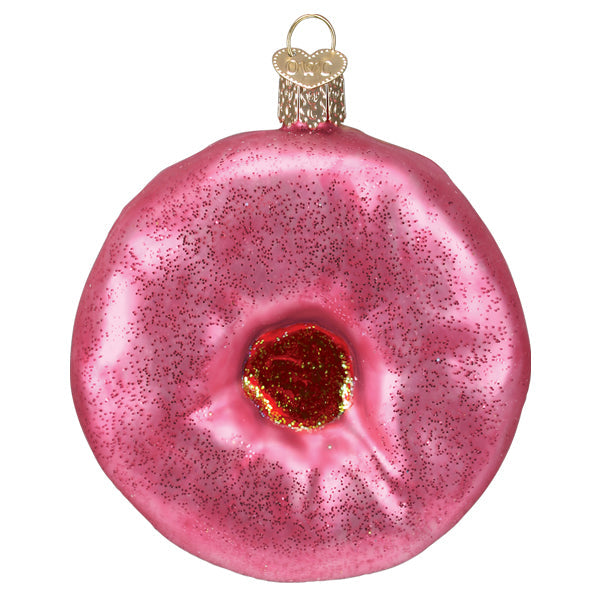 Pink Frosted Donut Ornament Old World Christmas