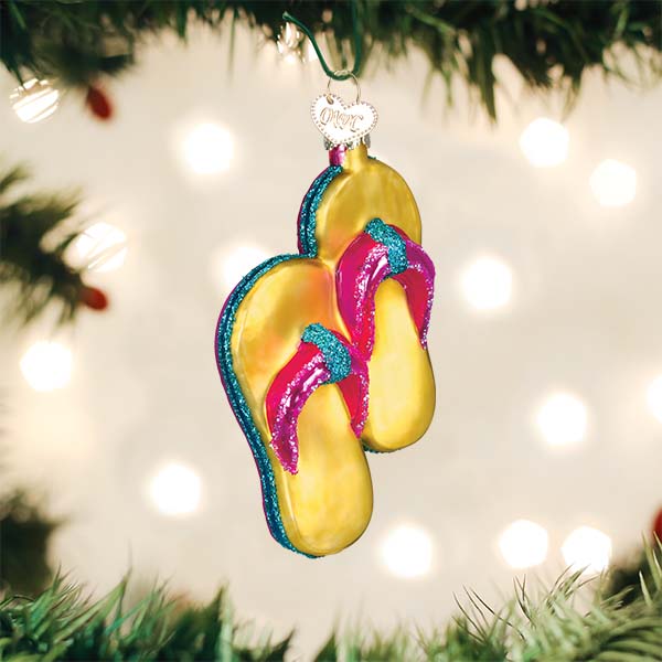 Yellow Flip-flops Ornament Old World Christmas