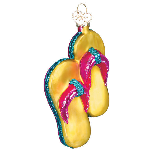 Yellow Flip-flops Ornament Old World Christmas
