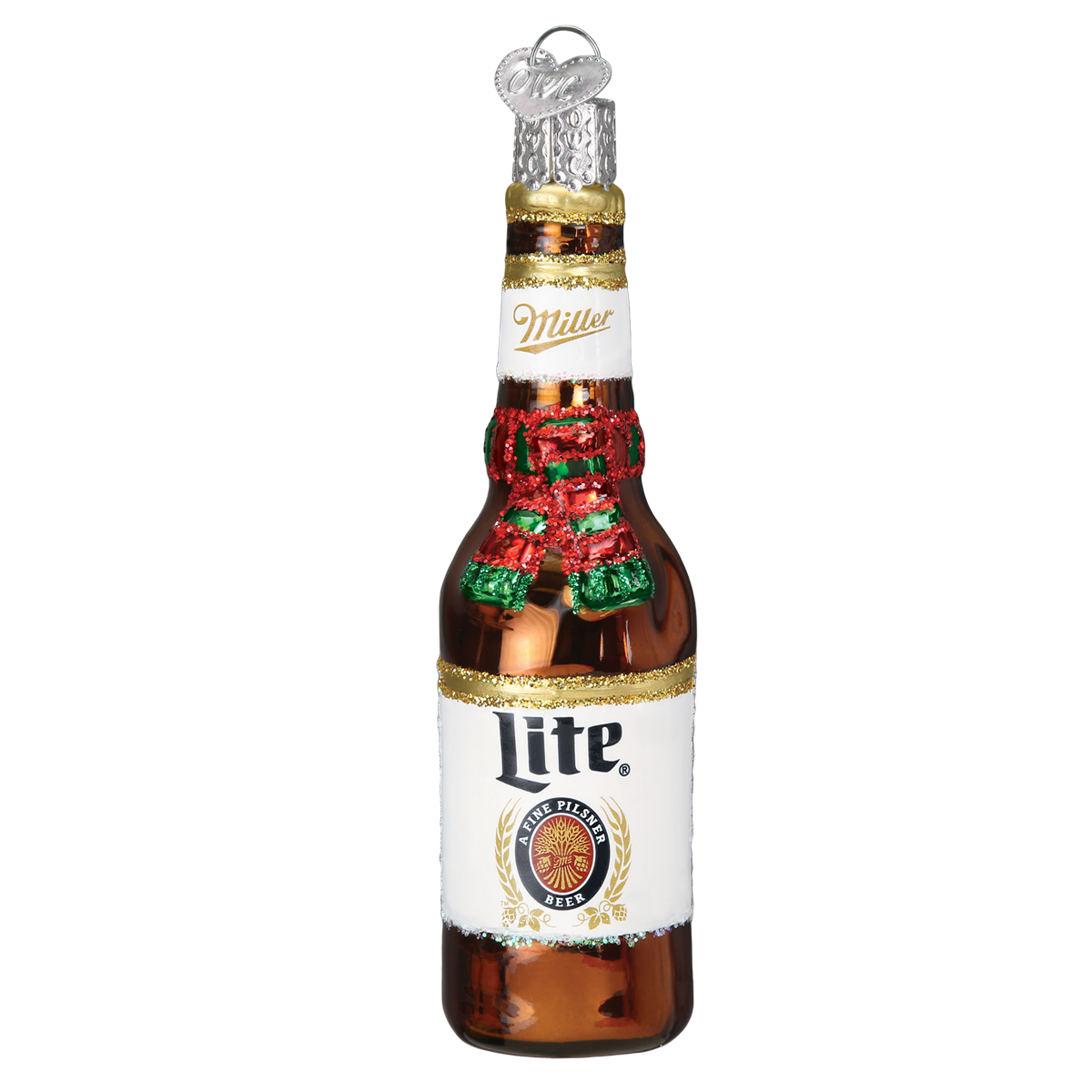 Holiday Miller Lite Bottle Ornament Old World Christmas