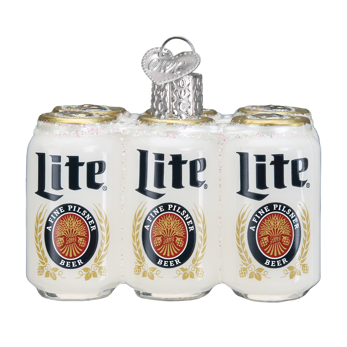 Miller Lite Six Pack Ornament Old World Christmas