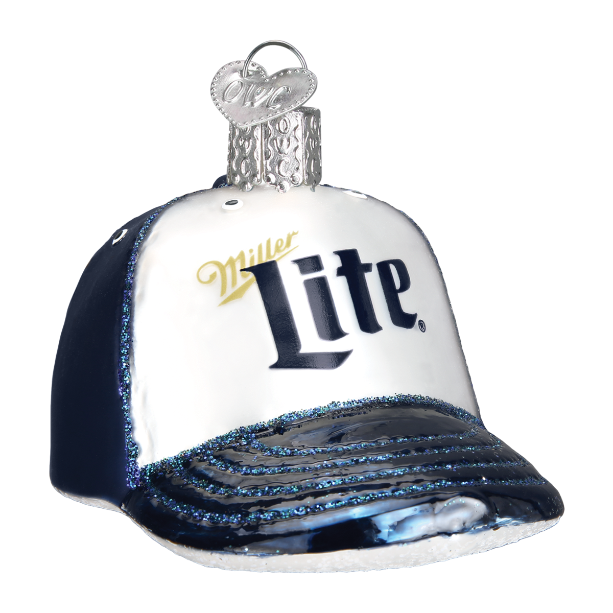 Miller Lite Baseball Cap Ornament Old World Christmas