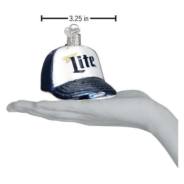 Miller Lite Baseball Cap Ornament Old World Christmas