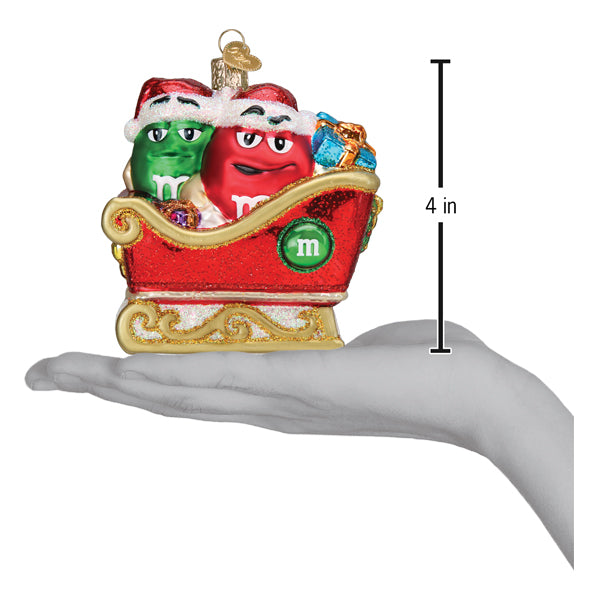 M&M'S In Sleigh Ornament Old World Christmas