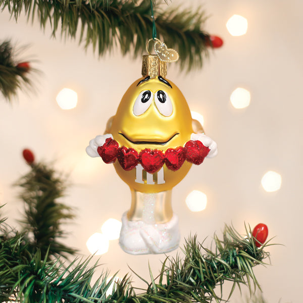 M&M'S Yellow Love You Ornament Old World Christmas