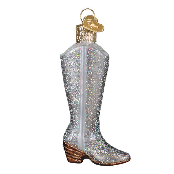 Glittered Boot Ornament Old World Christmas