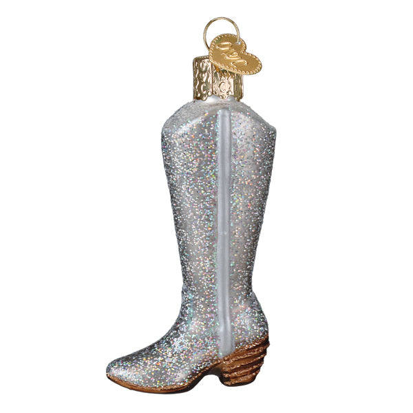 Glittered Boot Ornament Old World Christmas