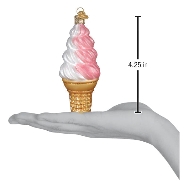 Strawberry Swirl Soft Serve Ornament Old World Christmas