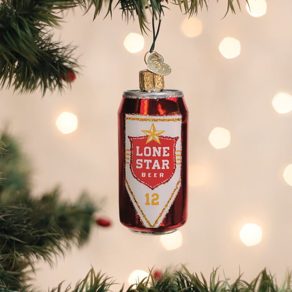 Lone Star Beer Can Ornament Old World Christmas