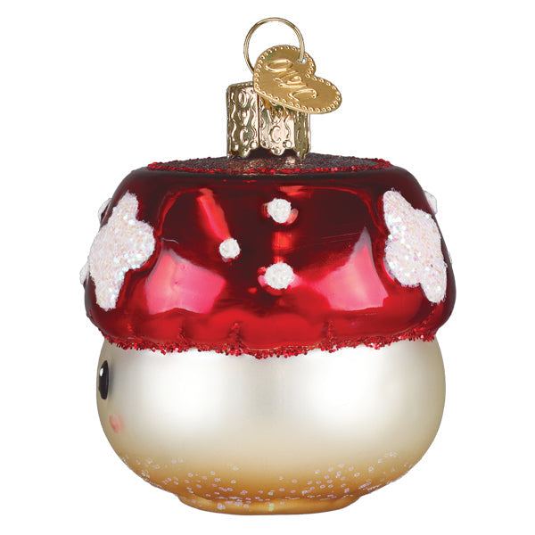 Mushroom Coffee Ornament Old World Christmas