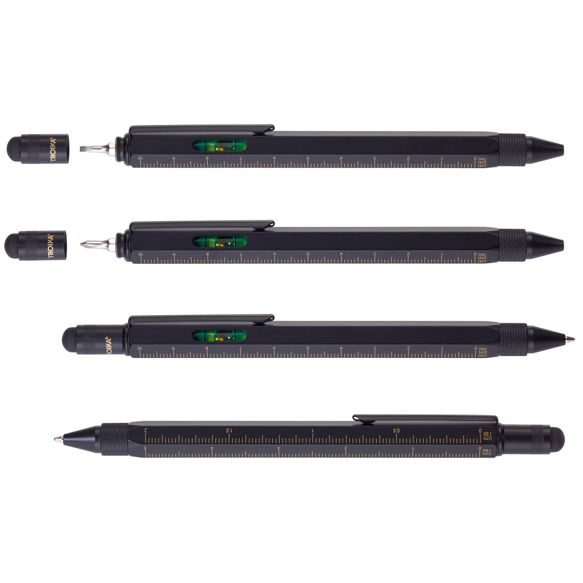 Troika Construction Ballpoint Tool Pen: Black Gold