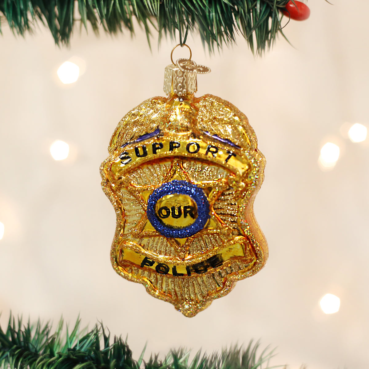 Police Badge Ornament Old World Christmas