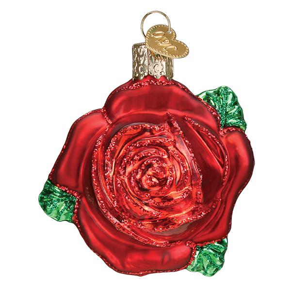Red Rose Ornament Old World Christmas