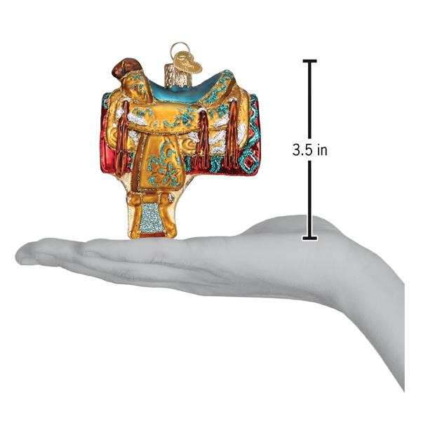 Western Saddle Ornament Old World Christmas