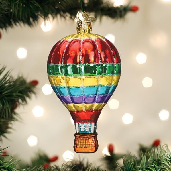 Vibrant Hot Air Balloon Ornament Old World Christmas