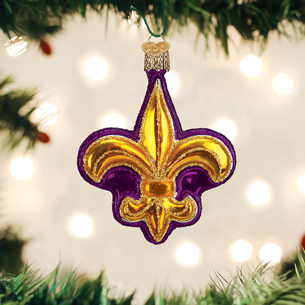 Purple Fleur-de-lis Ornament Old World Christmas