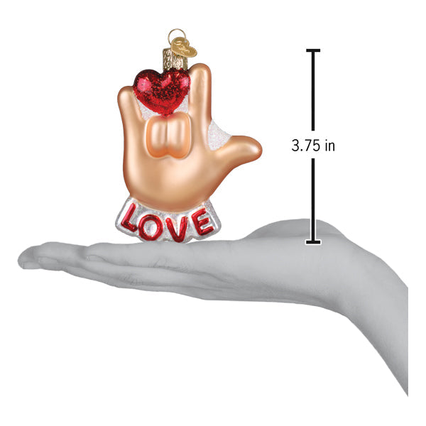 Love Sign Language Ornament Old World Christmas