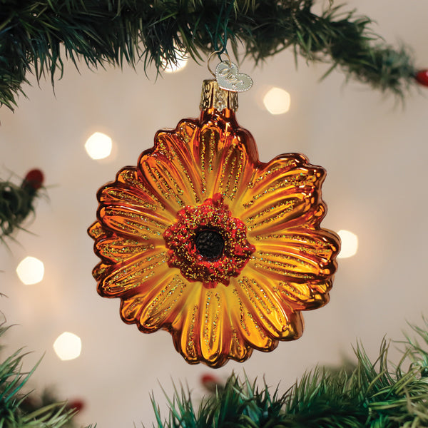 Sunset Gerbera Daisy Ornament Old World Christmas