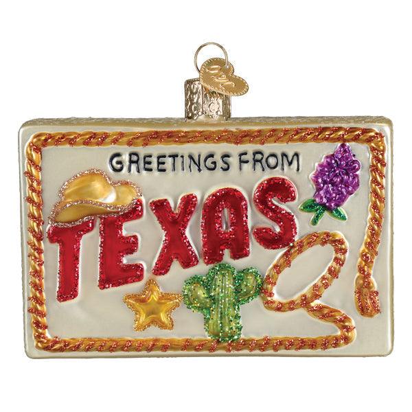 Texas Postcard Ornament Old World Christmas