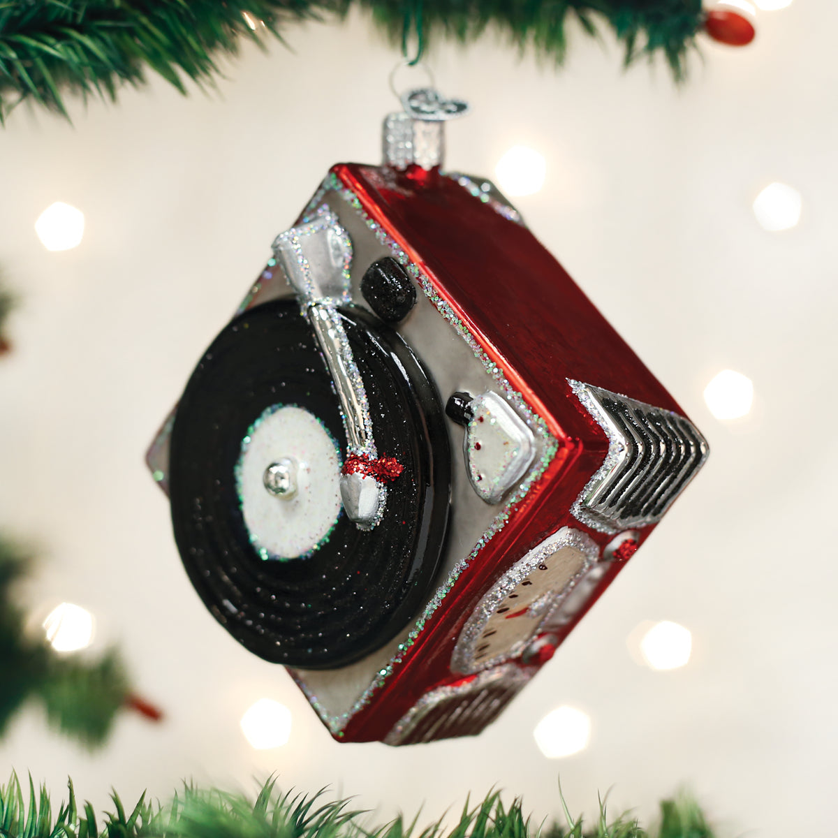 Record Player Ornament Old World Christmas