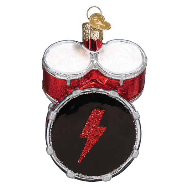AC/DC Drum Set Ornament Old World Christmas