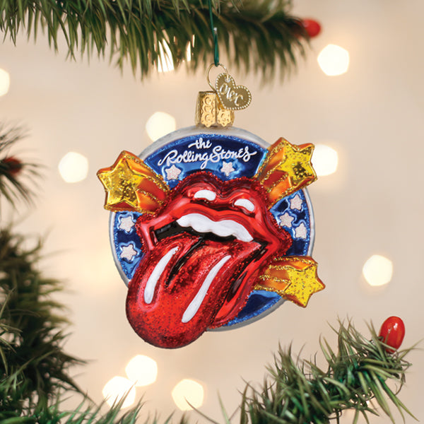 The Rolling Stones Tongue Ornament Old World Christmas