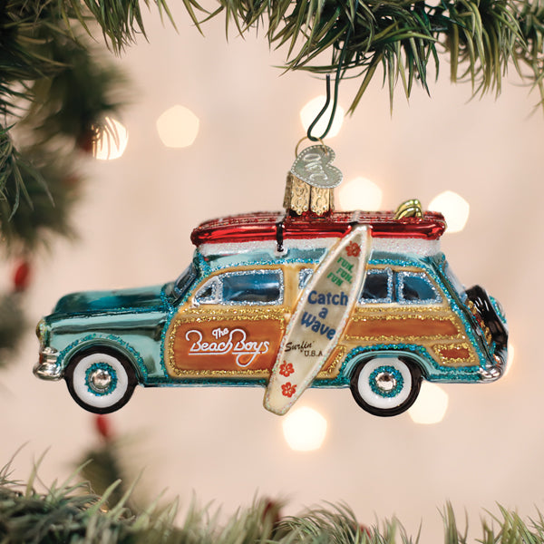The Beach Boys Surfin' Woody Ornament Old World Christmas