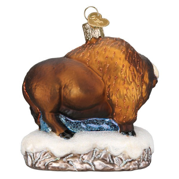 Santa With Bison Ornament Old World Christmas