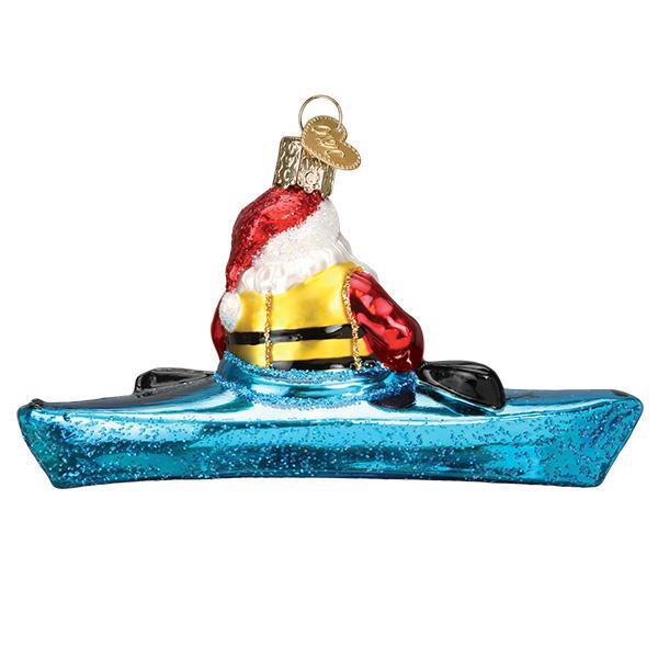 Santa In Kayak Ornament Old World Christmas