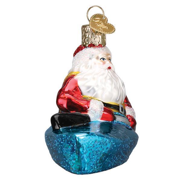 Santa In Kayak Ornament Old World Christmas