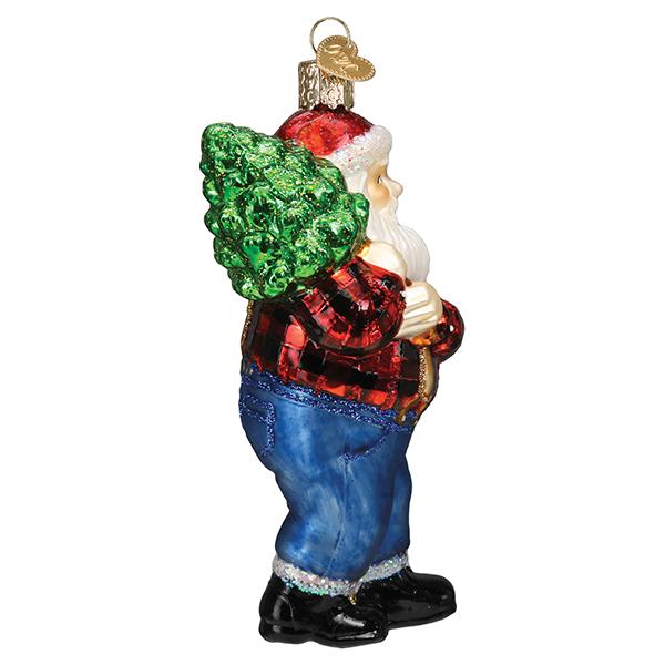 Lumberjack Santa Ornament Old World Christmas