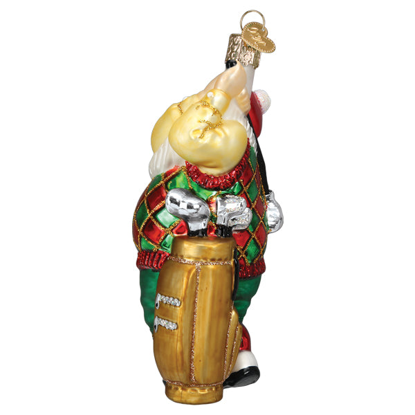 Golfing Santa Ornament Old World Christmas