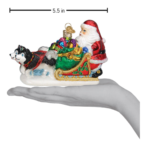 Santa's Dog Sled Ornament Old World Christmas