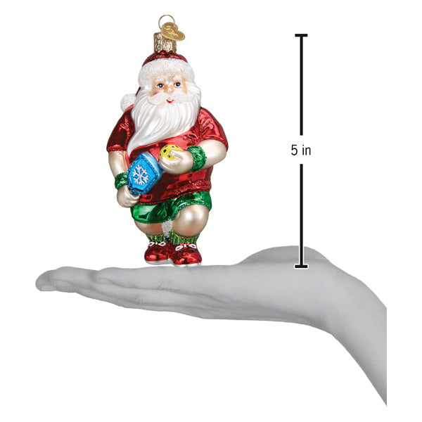 Pickleball Santa Ornament Old World Christmas