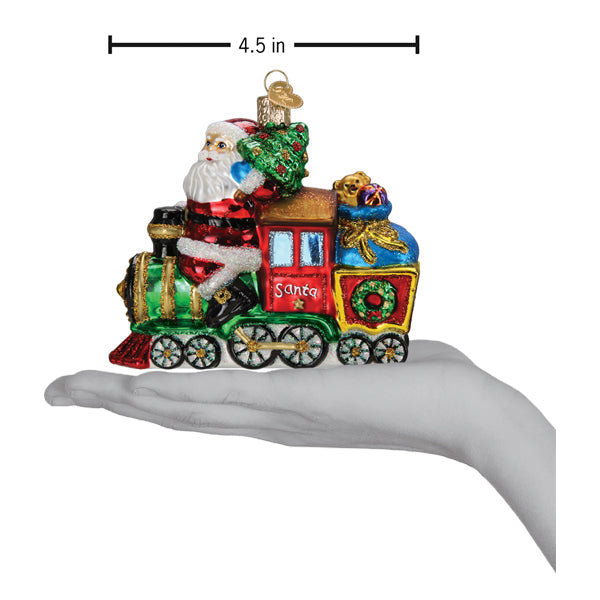 Santa On Locomotive Ornament Old World Christmas