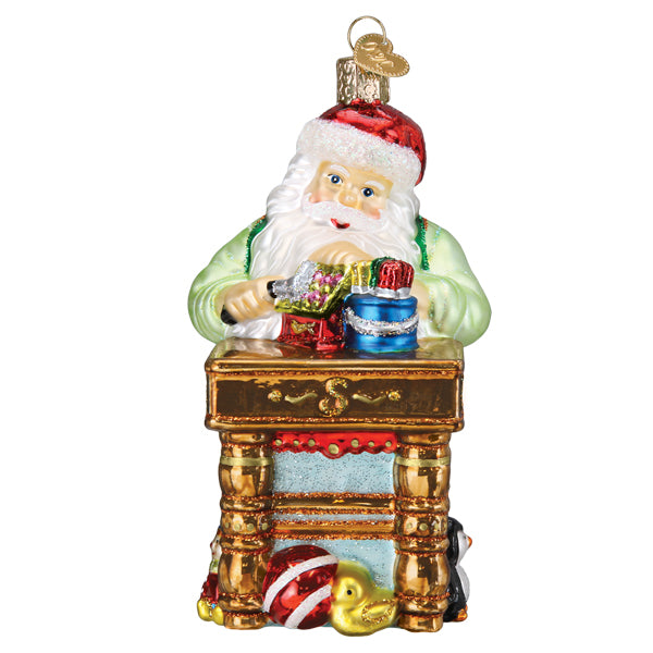 Workshop Santa Ornament Old World Christmas