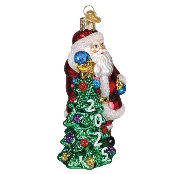 2025 Santa With Tree Ornament Old World Christmas