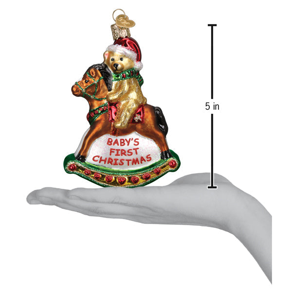 Rocking Horse Teddy Old World Christmas
