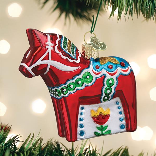 Swedish Dala Horse Ornament Old World Christmas