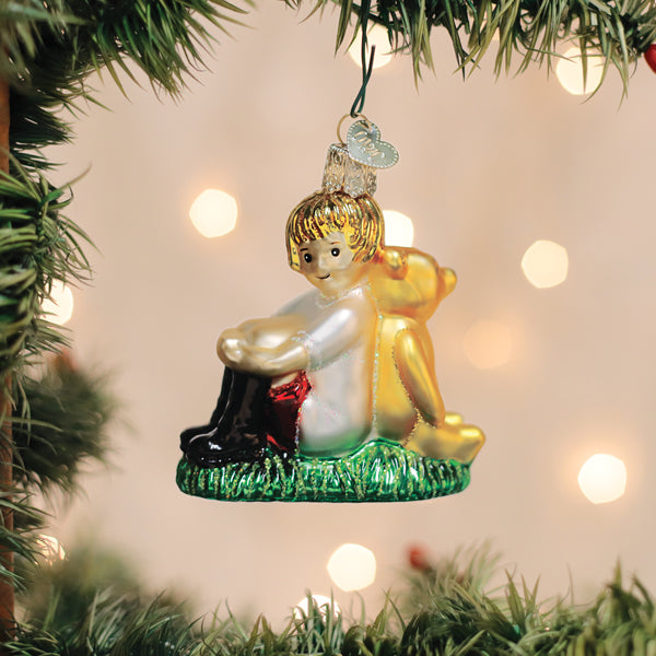Winnie And Christopher Robin Ornament Old World Christmas