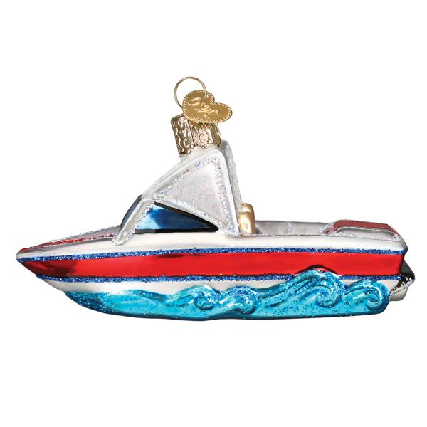 Ski Boat Ornament Old World Christmas