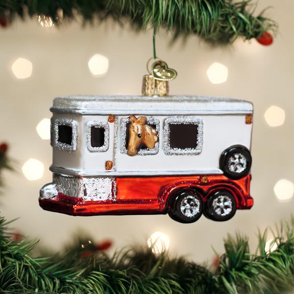Horse Trailer Ornament Old World Christmas