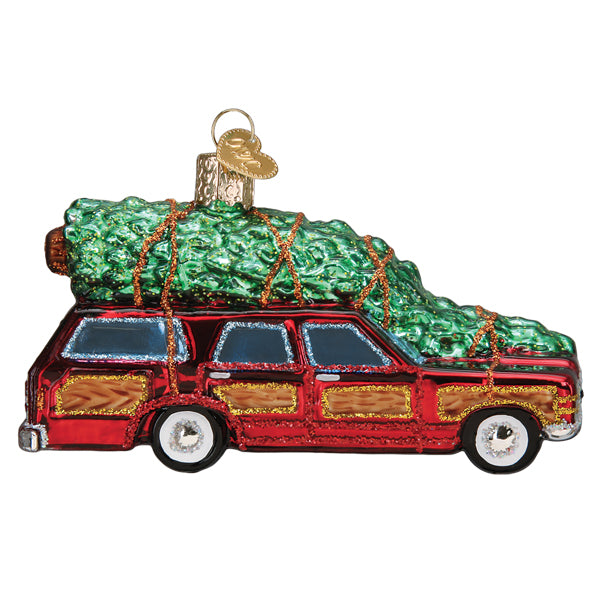 Station Wagon With Tree Ornament Old World Christmas
