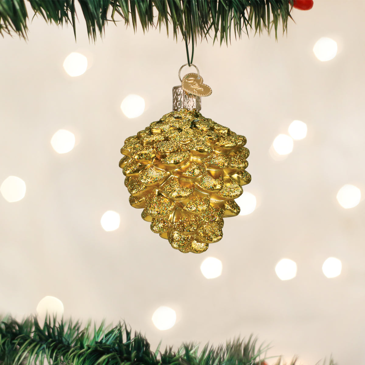 Small Gold Pine Cone Old World Christmas
