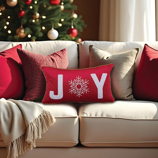 20" Joy Rectangle Pillow Old World Christmas