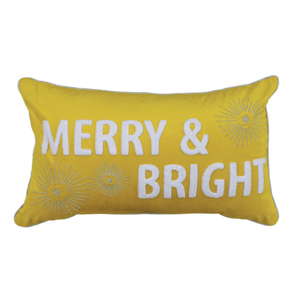 20" Merry & Bright Rectangle Pillow Old World Christmas