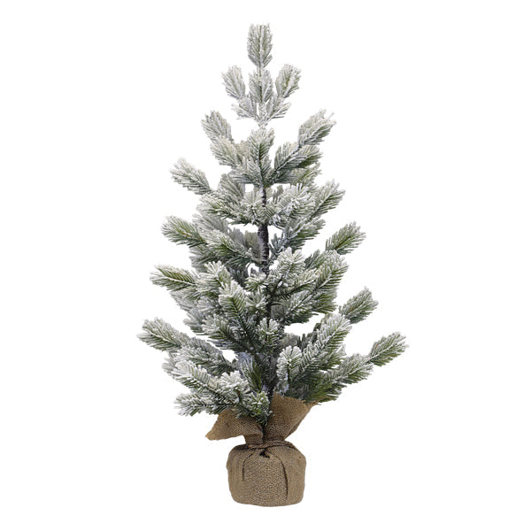 23" Frosted Balsam Tree with Burlap Base Old World Christmas