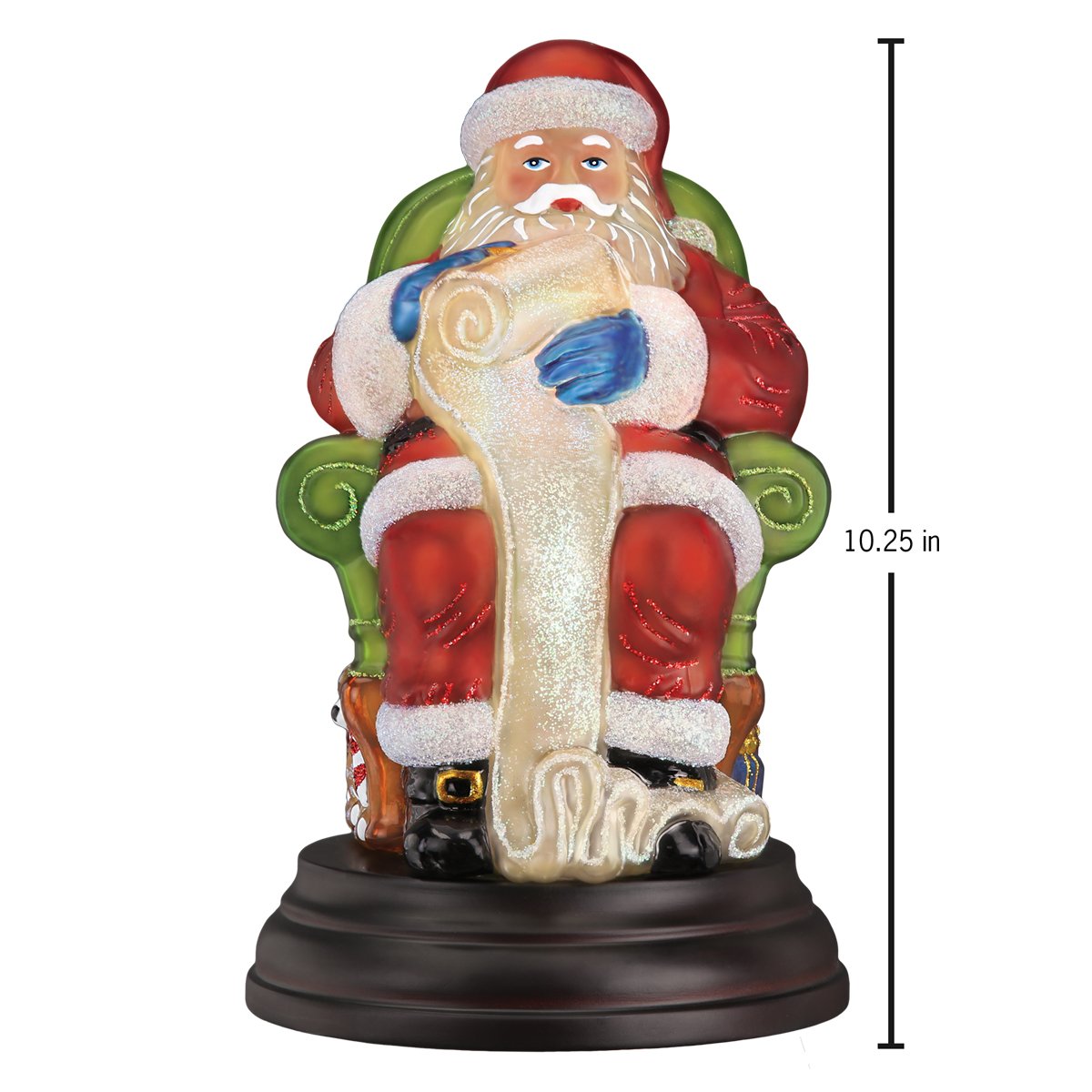 Santa Checking His List Light Old World Christmas